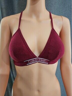 Calvin Klein Women's Burgundy Racerback Bralette Medium